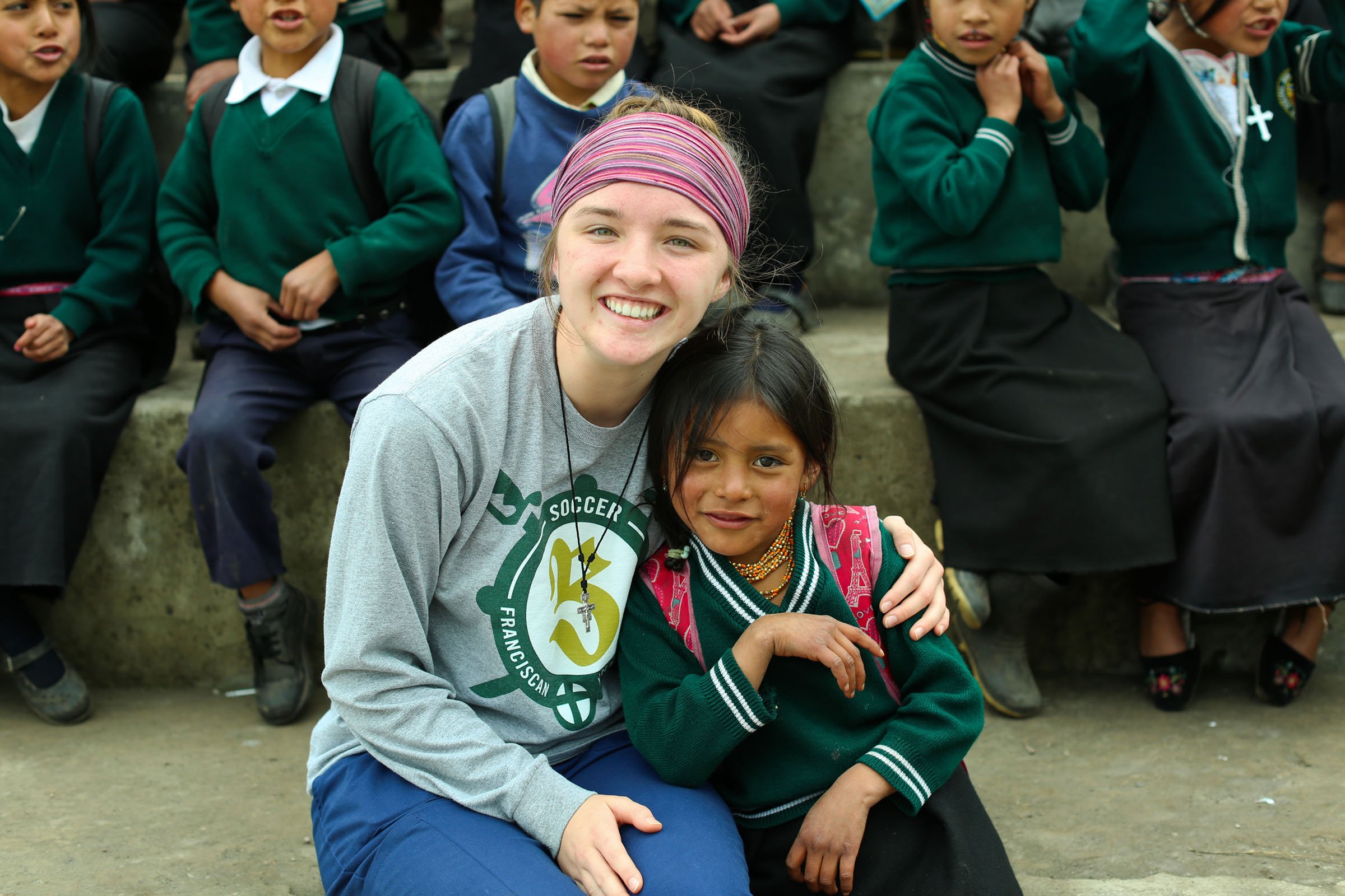 Student on a Mission Trip with Girl
